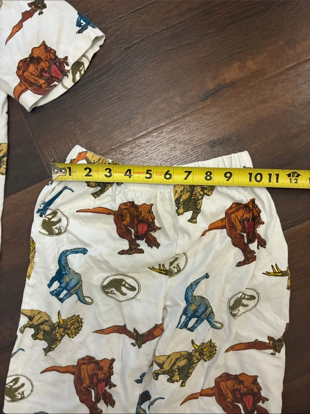 Jurassic World 2 Piece Dinosaur Shirt & Shorts Set Sz 10-12 100% Cotton